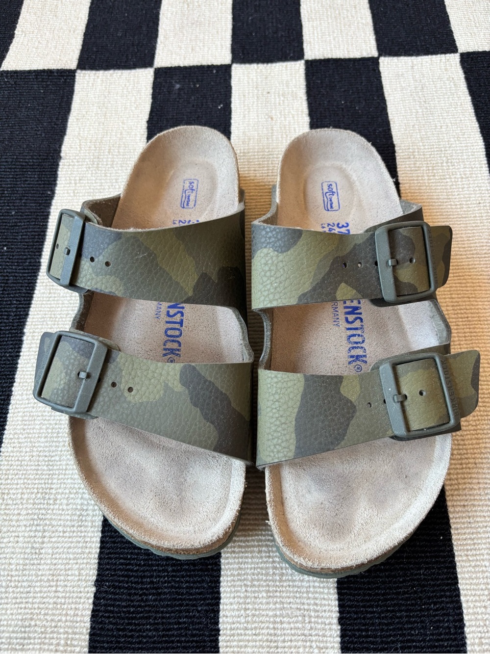 Birkenstock Camouflage Arizona Two-Strap Sandal - Olive Green